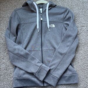The North Face Heather Gray Full-Zip Hoodie sz xs